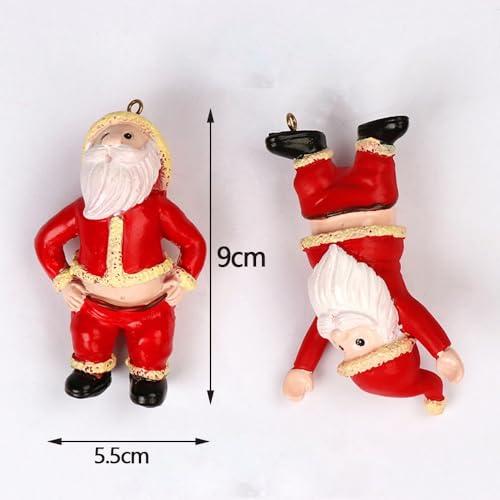 Christmas Naughty Santa Christmas Ornament Decorations 5CM Stocking Cap Santa Ornament Naked Santa Decorative Xmas Decor Ornaments Party Gifts