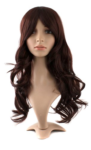 MapofBeauty Charming Synthetic Fiber Long Wavy Hair Wig Women's Party Full Wigs