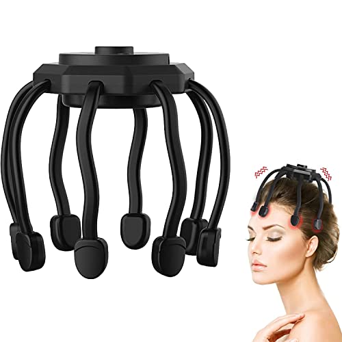 2023 New Ultra Head Scalp Massager with 8 Vibrating Contacts,3 Modes,360 Degree Head Massager,Portable Octopus Head Scratcher for Relaxation,Pressure & Stress Release