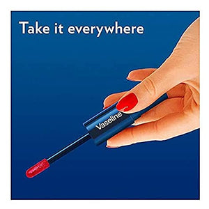 Vaseline Prime & Shine 2-in-1 Lip Balm and Coloured Gloss Dual Benefit With Free Make-Up Bag (Warm Nude)