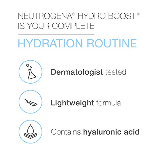 Neutrogena Hydro Boost Series, 3-Step Facial Regime, Hydration Starter Set And Skin Care Kit (Cleanser + Moisturiser + Booster), Saving Bundle