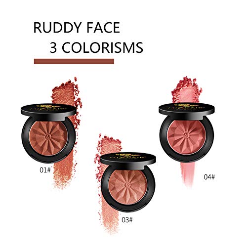 Mimore Blusher, Long-lasting and Sweat-Resistant Non_Greasy Blush & Glow Matte Blusher Super Brighten Skin Color Shimmery or Matte Blusher,with Mirror. (03)