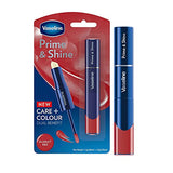 Vaseline Prime & Shine 2-in-1 Lip Balm and Coloured Gloss Dual Benefit With Free Make-Up Bag (Warm Nude)