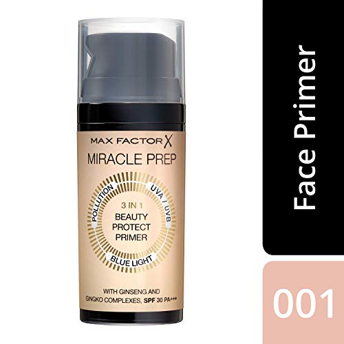 Max Factor Miracle Prep Illuminating & Hydrating Primer, Nourishing Formula with Niacinamide and Vitamin E, 30 ml