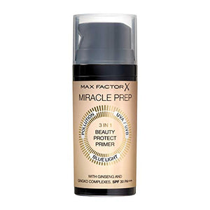 Max Factor Miracle Prep Illuminating & Hydrating Primer, Nourishing Formula with Niacinamide and Vitamin E, 30 ml