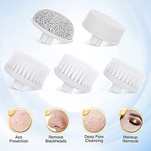 Face Spin Brush Facial Cleansing: Electric Exfoliator Exfoliating Spinning Silicone Skincare Cleanse Washer Cleanser Rotating Skin Care Spa System Machine Device for Women Men Teenage Girls Gifts Set