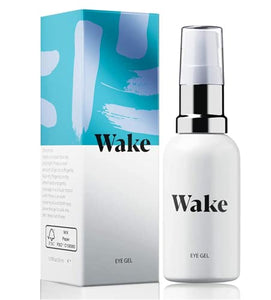 Wake Skincare Eye Gel - Hydrating Eye Serum for Tired Puffy Eyes, Dark Circles, Eye Bags, Under Eyes, Crows Feet and Wrinkles, Sensitive Skin – Aloe Vera – Collagen - 30ml Anti Ageing Eye Cream