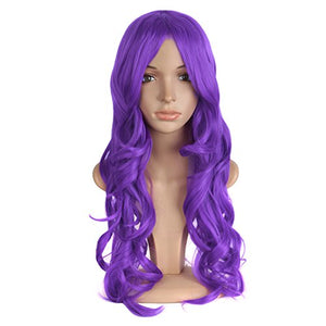 MapofBeauty Charming Synthetic Fiber Long Wavy Hair Wig Women's Party Full Wigs