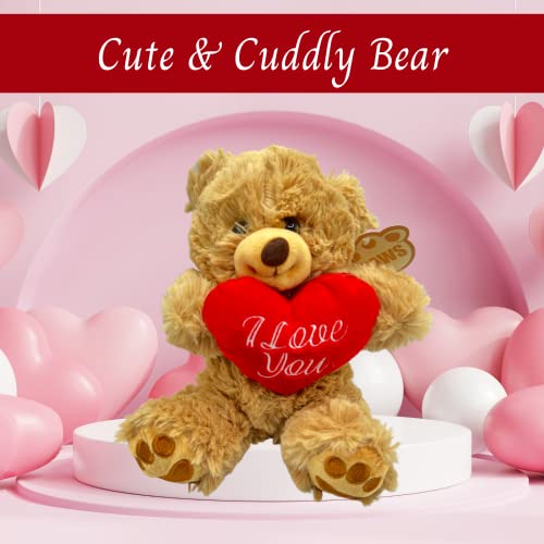 Valentines Gifts for Him - Large Valentines Teddy, Valentines Chocolates, Photo Frame, Foil Balloon, Large Gift Bag, Valentines Card - Valentines Hampers for Men, Boyfriend, Husband