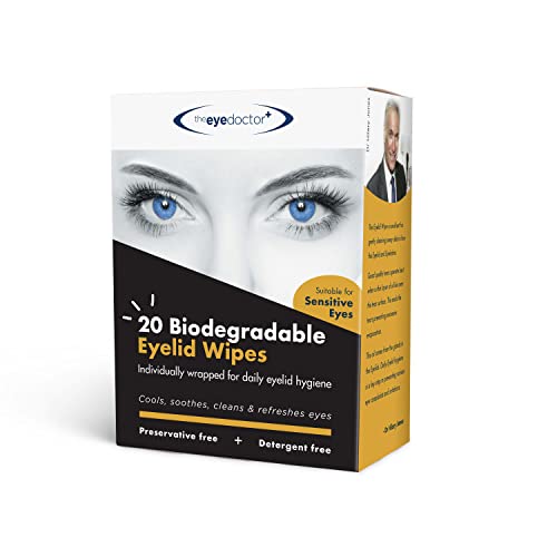 The Eye Doctor Eyelid Wipes – 20 x Single use Eyelid Wipes – Suitable for Sensitive Eyes, Dry Eyes, Blepharitis & MGD - Detergent and Preservative Free Eye Wipes