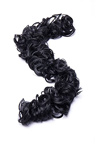 Bun Up Do Hair Piece Hair Ribbon Ponytail Extensions Wavy Curly Donut Hair Chignons Wig