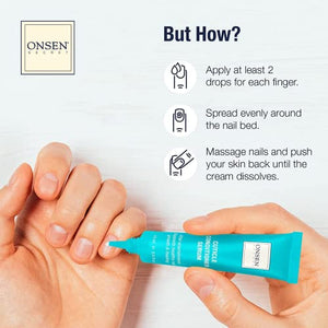 Onsen Cuticle Cream, Nail Cuticle Oil in Deep Action - Japanese Natural Healing Minerals Nail Care Serum and Butter, Sooth, Repair, and Strengthen Cuticles and Nails, Visible Results (1 Count /05oz)