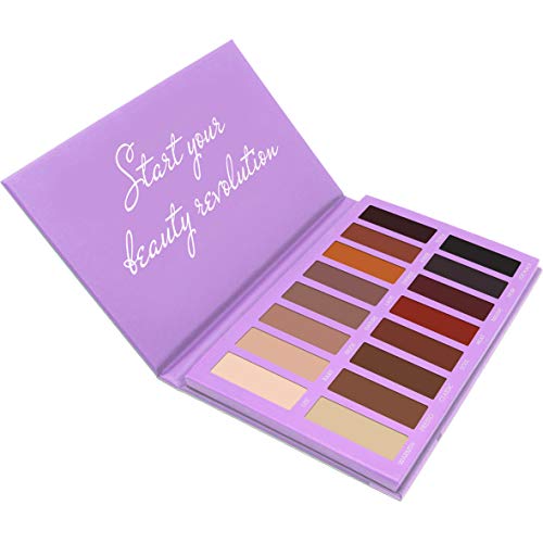 Best Pro Eyeshadow Palette Makeup - Matte + Shimmer 16 Colors - Highly Pigmented - Professional Nudes Warm Natural Bronze Neutral Smoky Cosmetic Eye Shadows - Lamora Exposed