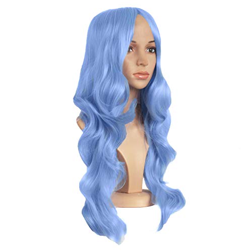 Long light clearance blue cosplay wig