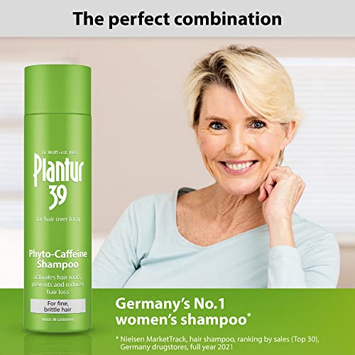 Plantur 39 Caffeine Shampoo and Conditioner Set Prevents and Reduces Hair Loss | For Fine Brittle Hair | Unique Galenic Formula Supports Hair Growth | Set of 250ml Shampoo and 150ml Conditioner