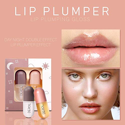 Vafee Lip Plumper Set, Natural Lip Plumper and Lip Care Serum, Lip Enhancer for Fuller,Hydrating & Reduce Fine Lines