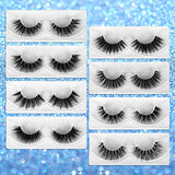 Newcally Lashes False Eyelashes Natural 3D Faux Mink Eye Lashes 10 Pairs 10 Styles Fluffy Wispy Fake Eyelashes Dramatic Handmade Reusable Lashes Pack with 10 Portable Eyelash Boxes