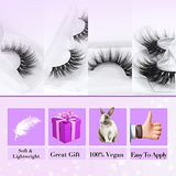 Newcally Lashes False Eyelashes Natural 3D Faux Mink Eye Lashes 10 Pairs 10 Styles Fluffy Wispy Fake Eyelashes Dramatic Handmade Reusable Lashes Pack with 10 Portable Eyelash Boxes