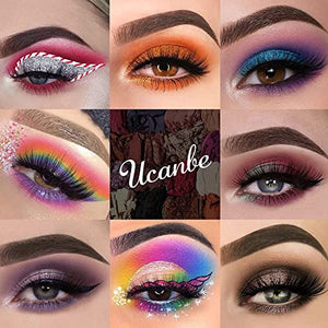 UCANBE Professional 86 Colors Eyeshadow Palette with 15pcs Makeup Brushes Set Matte Glitter Long Lasting Highly Pigmented Waterproof Contour Blush Powder Highlighter All in One