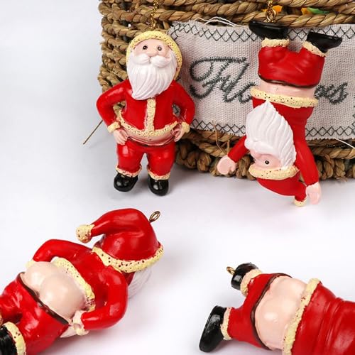 Christmas Naughty Santa Christmas Ornament Decorations 5CM Stocking Cap Santa Ornament Naked Santa Decorative Xmas Decor Ornaments Party Gifts