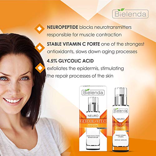 Bielenda Neuro Retinol - Face Serum Advanced Repair - Lifts And Tightens The Skin - Smooths Wrinkles - Evens Out Skin Tone, Restores Vitality - Neuro Retinol Face Serum Rejuvenating Day/Night - 30 ml