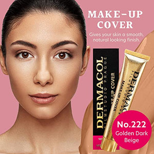 Dermacol - Full Coverage Foundation, Liquid Makeup Matte Foundation with SPF 30, Waterproof Foundation for Oily Skin, Acne, & Under Eye Bags, Long-Lasting Makeup Products