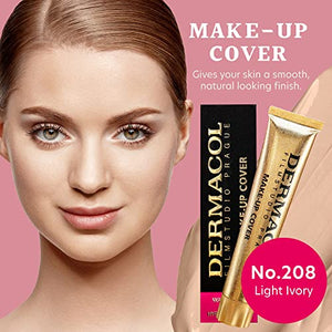 Dermacol - Full Coverage Foundation, Liquid Makeup Matte Foundation with SPF 30, Waterproof Foundation for Oily Skin, Acne, & Under Eye Bags, Long-Lasting Makeup Products