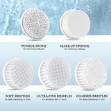 Face Spin Brush Facial Cleansing: Electric Exfoliator Exfoliating Spinning Silicone Skincare Cleanse Washer Cleanser Rotating Skin Care Spa System Machine Device for Women Men Teenage Girls Gifts Set