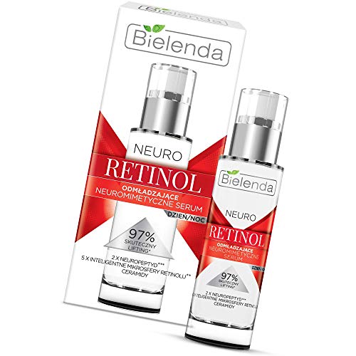 Bielenda Neuro Retinol - Face Serum Advanced Repair - Lifts And Tightens The Skin - Smooths Wrinkles - Evens Out Skin Tone, Restores Vitality - Neuro Retinol Face Serum Rejuvenating Day/Night - 30 ml