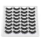 JIMIRE 16 Pairs False Eyelashes Fluffy Volume Natural Fake Lashes 3D Faux Mink Lashes Pack