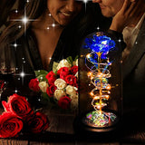 Valentines Day Gifts For Her,Valentines Rose Flower Gifts For Women,Valentines Gifts Birthday Gifts,Valentine's Day Roses Gifts For Mom Girlfriend Wife,Colorful Rainbow Light Up Rose In A Glass Dome