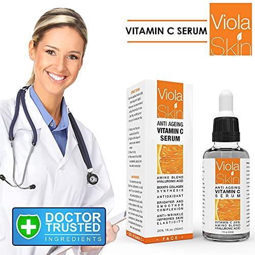 𝗣𝗥𝗘𝗠𝗜𝗨𝗠 Vitamin C Serum For Face with Hyaluronic Acid Serum - Anti Ageing & Anti Wrinkle Serum