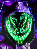 Venobat LED Halloween Mask, Scary Light Up Mask for Men Women Kids Adult with 3 Lighting Modes Glowing Neon Mask Dark and Evil Glowing Eyes Cosplay Costume Masquerade Parties Carnival