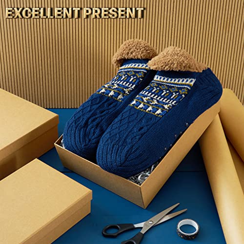 CityComfort Slipper Fluffy Socks for Women Men Heat Holding Sock Knitted Socks Wool Sherpa Fuzzy Bed Slippers One Size Non Slip