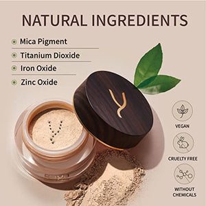 Vegan Buildable Mineral Powder Foundation– Light to Full Coverage, Cruelty-Free Face Makeup Enhances All Skin Types – Smooth Natural-Looking Makeup Foundation Doesn’t Clog Pores by Gaya Cosmetics