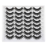 JIMIRE 16 Pairs False Eyelashes Fluffy Volume Natural Fake Lashes 3D Faux Mink Lashes Pack