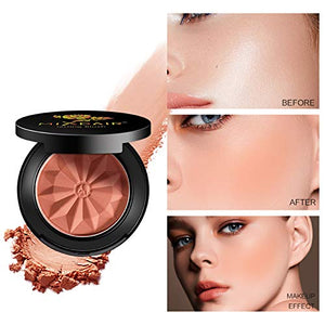 Mimore Blusher, Long-lasting and Sweat-Resistant Non_Greasy Blush & Glow Matte Blusher Super Brighten Skin Color Shimmery or Matte Blusher,with Mirror. (03)