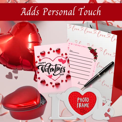 Valentines Gifts for Him - Large Valentines Teddy, Valentines Chocolates, Photo Frame, Foil Balloon, Large Gift Bag, Valentines Card - Valentines Hampers for Men, Boyfriend, Husband