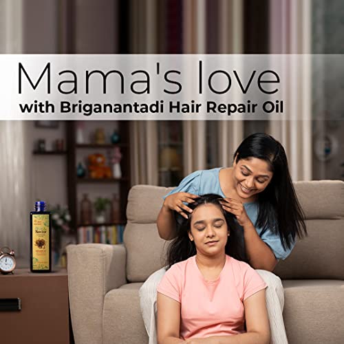 Blue Nectar Strong Hair, Healthy Scalp Oil. Rosemary Oil for Hair Growth with Coconut Oil for Hair, Bhringraj Oil, Amla & Sesame Oil. Ayurvedic Hair Oil for Dry Damaged Hair & Frizzy Hair (100 ml)