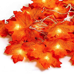 Autumn Decorations, Ainkedin Fairy Lights, 30 Maple Leaf Light, Garden Lights Outdoor Lights, Autumn Wreath, Christmas Decorations Halloween Decorations Leaves Decoration Thanksgiving Decorations