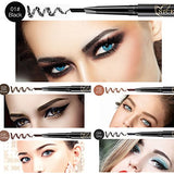 NICEFACE Eyebrow Pencil Light Brown Double Ended Precision Waterproof Brow(Light Brown #4)