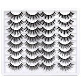 JIMIRE 16 Pairs False Eyelashes Fluffy Volume Natural Fake Lashes 3D Faux Mink Lashes Pack