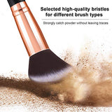 Makeup Brushes 10Pcs Marble Makeup Brush Set Foundation Powder Blush Blending Eyeshadow Brushes Sets