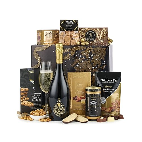 Thornton & France ‘Elegance Sparkling’ Luxury Hamper With Prosecco & Chocolates | Sweet & Savoury Treats To Share | 8 Delicious Items