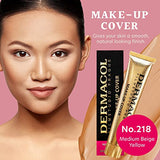 Dermacol - Full Coverage Foundation, Liquid Makeup Matte Foundation with SPF 30, Waterproof Foundation for Oily Skin, Acne, & Under Eye Bags, Long-Lasting Makeup Products