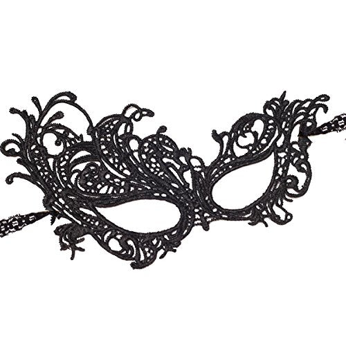 KAKOO 8 Packs Lace Masquerade Mask Sexy Eyemask Women Mysterious Eye Mask for Halloween Carnival Make Up Costume Ball Ladies Party Favors Black Venetian Masks for Adults