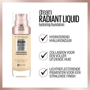 Maybelline Foundation, Dream Radiant Liquid Hydrating Foundation with Hyaluronic Acid and Collagen