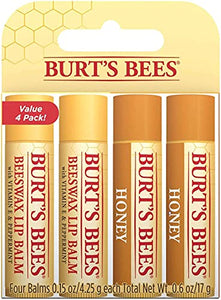 Burt's Bees 100% Natural Moisturising Lip Balm, Honey With Beeswax Duo Value Pack, 2 Tubes In Blister Box