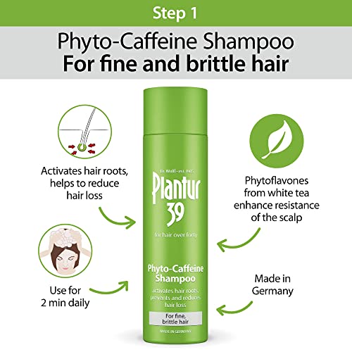 Plantur 39 Caffeine Shampoo and Conditioner Set Prevents and Reduces Hair Loss | For Fine Brittle Hair | Unique Galenic Formula Supports Hair Growth | Set of 250ml Shampoo and 150ml Conditioner