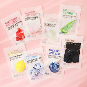 [PACK OF 8] EUNYUL Purity Sheet Mask Pack 8 Types Korean Skincare Hydrating & Nourishing face masks beauty multipack face mask set